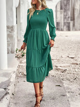 Smocked Long Sleeve Tiered Dress